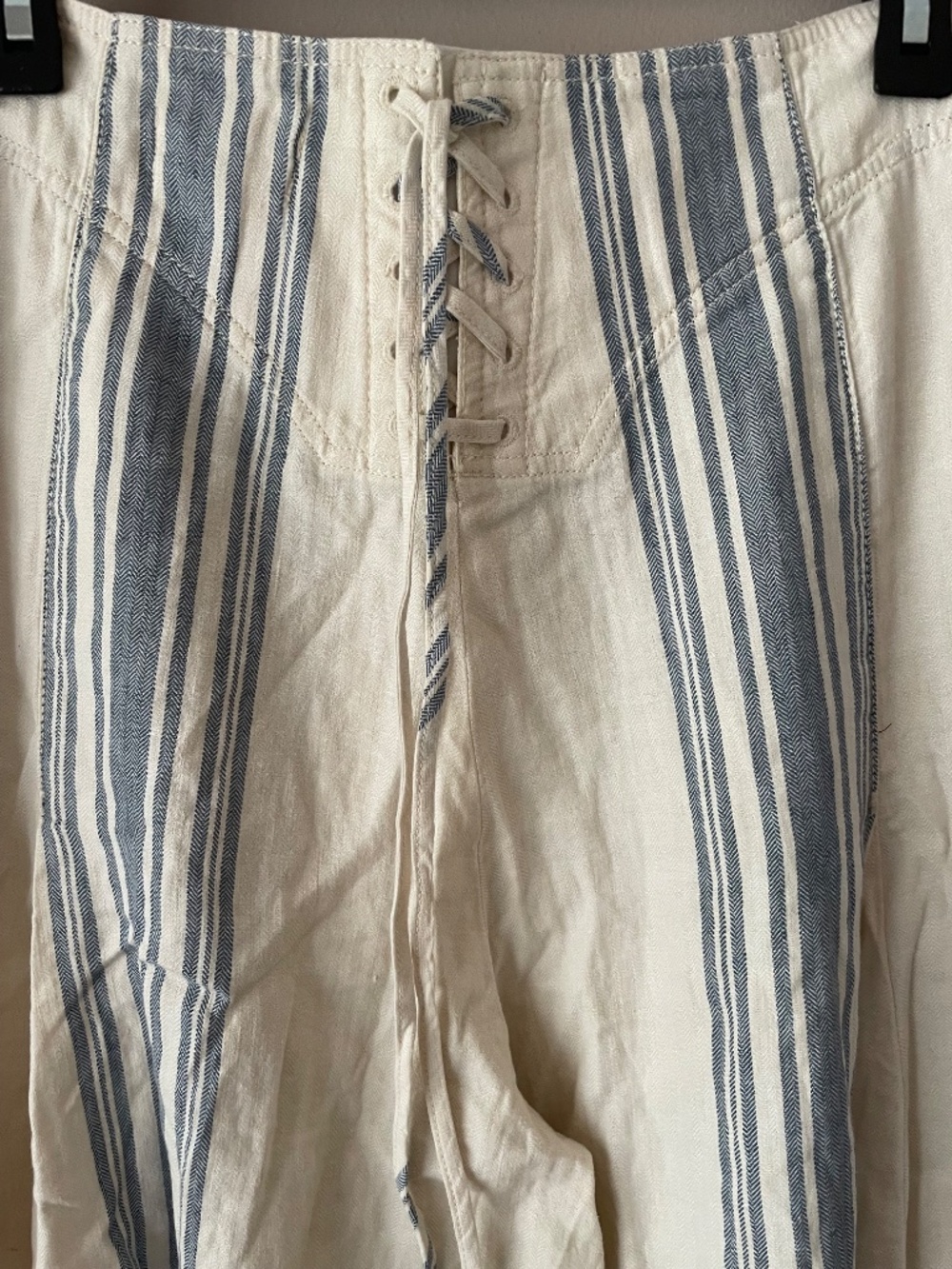 Anthropologie Pilcro Linen Cotton Linen Skirty Sailor Pants ULTRA WIDE LEG nwt - Picture 10 of 10
